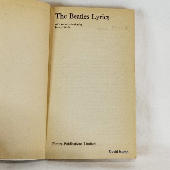 The Beatles Lyrics Paperback Pocket Book Futura Edition 1979 - Picture 6 of 11
